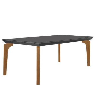 Imagem de Mesa para Sala de Jantar Liz 180cm Em MDF e Vidro canto reto - Moderna