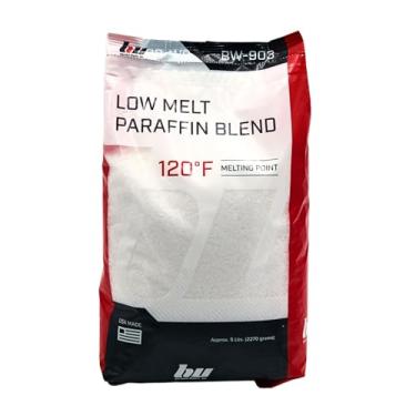 Imagem de Blended Waxes, Inc. Cera de parafina para fabricação de velas, Pastilhas de cera de vela fáceis de usar, cera de parafina para uso diário, cera de vela de baixo derretimento, pacote de 2,3 kg