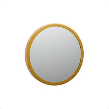 Imagem de Espelho Redondo Com Moldura Aro Decorativo 50cm Dourado Gold - Fast Vi