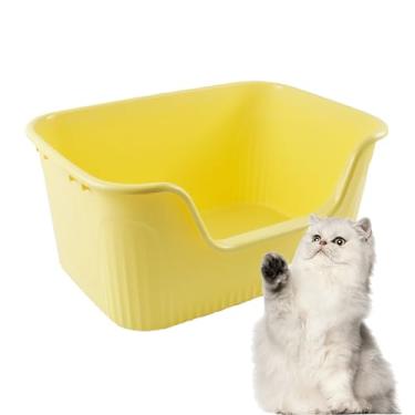 Imagem de MUYG Caixa de areia grande para gatos com laterais altas, 44,5 cm x 38 cm x 22,6 cm, bandeja de areia antiaderente antirespingos, caixa de areia para gatos de entrada baixa, caixa de areia jumbo