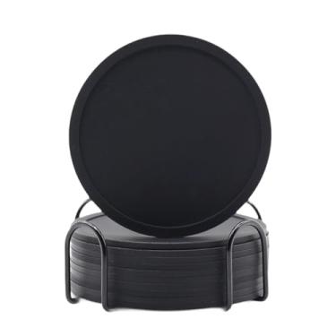 Imagem de YWJLQH 12 peças porta-copos para bebidas, porta-copos de caneca, decoração resistente ao calor, proteção de mesa, jogo americano de silicone para cozinha e