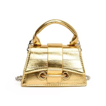 Imagem de Mini bolsas femininas Y2K alça superior bolsa tiracolo elegante bolsa clutch fofa mini bolsa moderna bolsa de ombro para coquetel, festa de formatura, Dourado