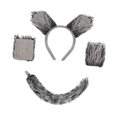 Imagem de Vaveren Conjunto de fantasia de lobo cosplay acessórios de fantasia de animal para festas temáticas infantis, Sem Saia