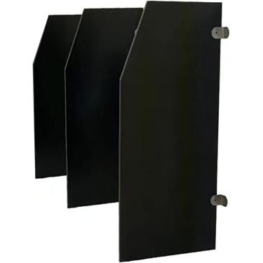 Imagem de Divisória De Vaso Sanitário De Tela De Mictório,divisor De Divisória De Banheiro, Defletor De Mictório, Vaso Sanitário Público, Mictório Mont, Black Partition*3, 900 * 400mm