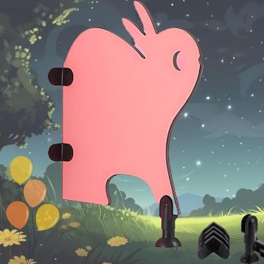 Imagem de Tela De Proteção De Divisória De Privacidade De Vaso Sanitário Montado No Chão, Divisória De Banheiro Público De Desenho Animado Infantil,vaso, Pink, 600x800mm/23.62x31.50in