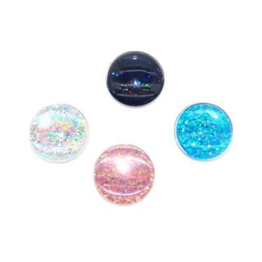 Imagem de Ímã Magnetico Le Redondo Gliiter 3cm com 4 Unidades Colorido