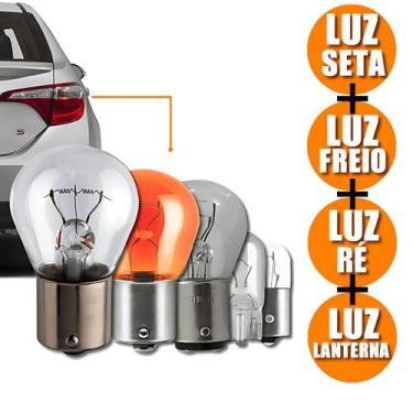 Imagem de Kit Lâmpadas Lanterna Traseira Fiorino 2004 Até 2010 - Lumi