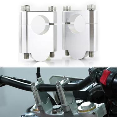 Imagem de Suporte de guidão de motocicleta ADV de 28,6 mm da Xitomer com braçadeiras, adequado para BMW F850GS/R1200GS 04-12, Honda CTX, Triumph Tiger 800, KTM 390 790 1090 1290 DUKE/ADVxitomer 40mm(1 9/16'') prata HR0334