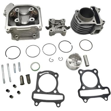 Imagem de ZTDZZH Kit de cabeça de cilindro 50 mm furo para GY6 50cc, 70cc, 90cc, 100cc, 110cc motor com válvulas de 69 mm scooter huayang taotao ATV Moped