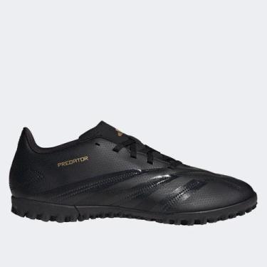 Imagem de Chuteira Society Adidas Predator 24 Club Unissex, Preto, Dourado, 44