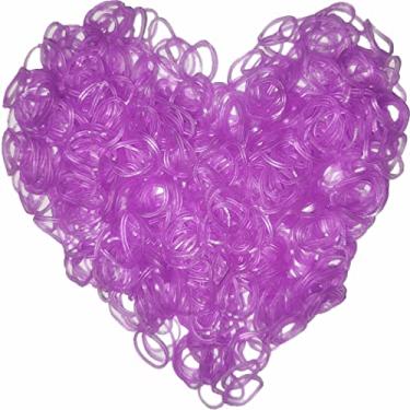 Imagem de Yowamho Elástico Roxo Luminoso 900 Com 24 Clipes S E 1 Pequeno Crochê, Elástico, Difícil De Quebrar.