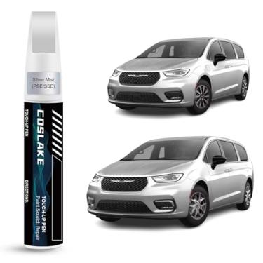 Imagem de COSLAKE Tinta de retoque de carro (névoa prateada (PSE/SSE)) para Chrysler, kit de reparo de arranhões de tinta de carro, solução rápida e fácil de reparar, caneta removedor de arranhões com 2