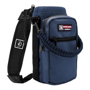 Imagem de NATURE PIONEOR Suporte Para Garrafa De Água Com Alça Ajustável - Bolsa Manga Isolada, Paracord E 2 Bolsos Armazenamento 18/24/25/26/32/36/40/46 Oz, Caminhada, Acampamento, Academia