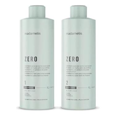 Imagem de Madamelis Zero Kit Progressiva, Escova e Selagem, 2x1000ml, Shampoo e Máscara, Proteção e Alinhamento