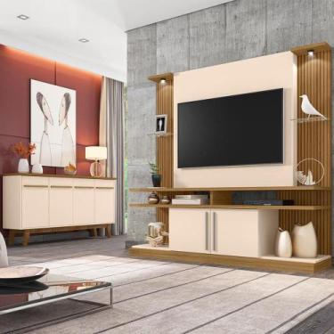 Imagem de Conjunto Sala Home York Led TV 55 Pol. Buffet Opala - Móveis Bechara, 