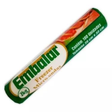 Imagem de Kit 10bobina Saco Picotado Embalar Frezer E Microondas 28x40