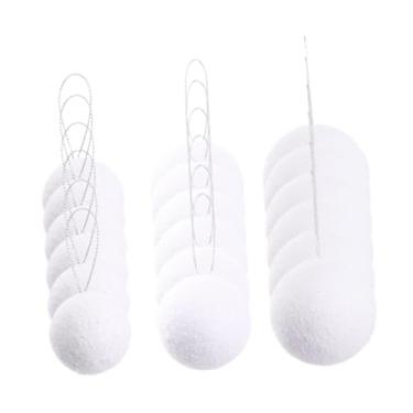 Imagem de Vaveren 18x Bolas de Natal Brancas Enfeites de Natal Pendurados Enfeite de Árvore de Decoração para Festas Aniversário Casamento Feriado Loja