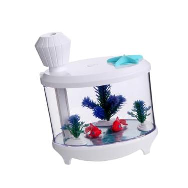 Imagem de FLCPJGV Umidificador, difusor de fragrâncias, iluminação, hidratante silencioso, mini umidificador de ar para sala de ginástica, quarto, estudo, sala de spa, Branco