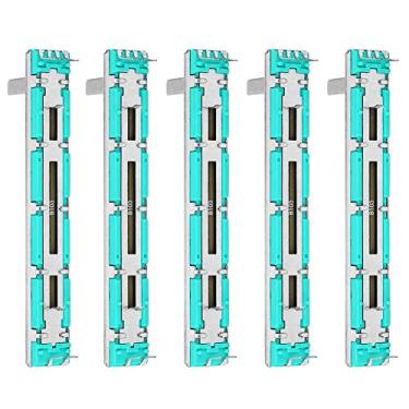 Imagem de Ymiko Potenciômetro Linear, 5 Pcs Slide Potenciômetro Mixer Slider B10K Double Channel Slide Slide Mixer Fader para Diminuir