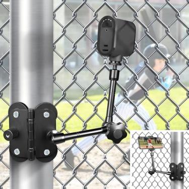 Imagem de Suporte magnético para cerca de câmera, suporte de poste para Mevo Start/GoPro/Insta360/DJI OSMO Pocket 3/iPhone, dois pontos roscados de 1/10.2 cm suporte magnético para câmera para gravação