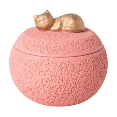 Imagem de IEUDNS Caixa Memorial para Urna Funerária 350ml, Suprimento Resistente à Umidade, Decoração de Mesa, Pote de Armazenamento, Cimento, Lembrança, Recipiente, Rosa