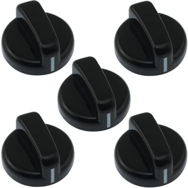 Imagem de BLLNDX Puxador de mesa de fogão a gás, 5 peças, ignição em forma de D, interruptor universal de plástico para aquecedor de pátio, lareira a gás, peças de reposição para churrasco