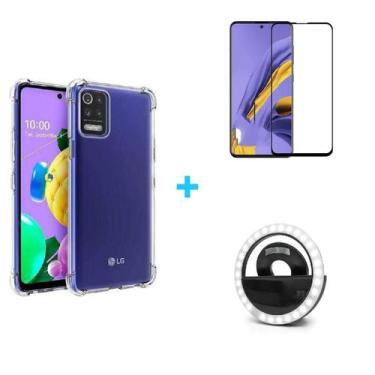 Imagem de Kit Flash Selfie LG K52  + Capa + Pelicula De Vidro 3D
