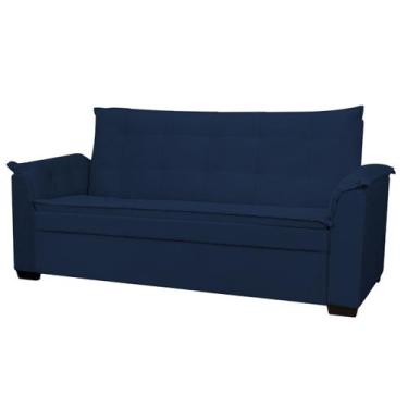 Imagem de Sofá 3 Lugares Confortável 2,00M Gran Luxo Havana Bellamado, Azul Mari