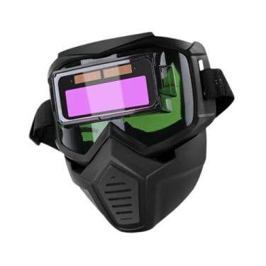 Imagem de Esquirla Capacete de soldagem variável automático, capa de proteção com escurecimento automático, visão ampla, máscara facial de soldador destacável para
