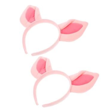 Imagem de FRCOLOR 2 unidades de Tiara de Pelúcia com Orelhas de Porquinho: Acessório de Cosplay com Orelhas de Animal, Tiara Rosa para de Porquinho, Acessórios para Festas de Halloween para Crianças e