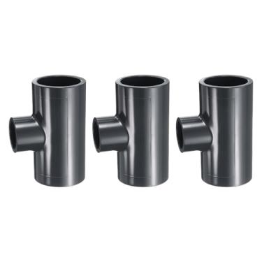 Imagem de HARFINGTON 3 peças Tee PVC encaixe 1-1/4 x 3/10.2 cm conector 3 vias móveis construção grau tubulação acoplamento cotovelo acessórios para esgoto encanamento tubo de drenagem suprimentos de água
