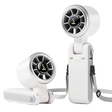 Imagem de CPHUSA Ventilador turbo portátil portátil, ventilador de mão 3 em 1 com resfriamento Air Turbo Tech, até 12 horas de trabalho, pessoal silencioso para atividades ao ar livre, viagens, acampamento e
