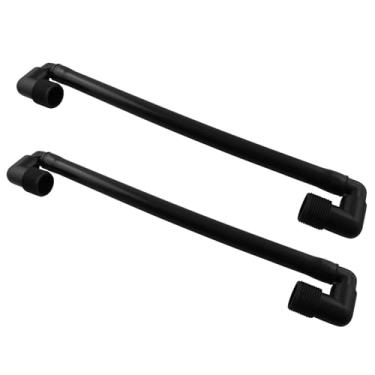 Imagem de LQ Industrial 2 peças corrente de cabeça de aspersor agrícola G3/4 macho tubo giratório de plástico articulado elevador para ferramentas de irrigação de gramado preto