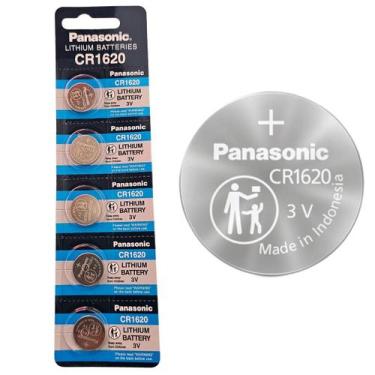 Imagem de Bateria CR1620 Panasonic 3V  Cartela com 5 Unidades Original - Forte