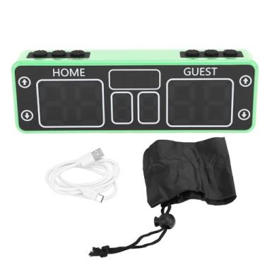 Imagem de Digital Scoreboard LED SCORECTEL SCORECTEN com contagem regressiva Timer Recarregável placar portátil para badminton badminton badmintoball pc borracha 15.5x2.6x5cm (Laranja) (Verde)
