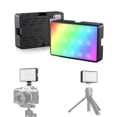 Imagem de JJC Flash Magnético Rgb Led De 2600 Mah Para Sony Zv-E10 Ii Zve10 Zv-1 Zv-1F Zv1 Zv1F A6600 A6000, Canon Eos R100 R50 M50 E Mais Câmeras, 2500K-8500K, 360° Colorido, Recarregável