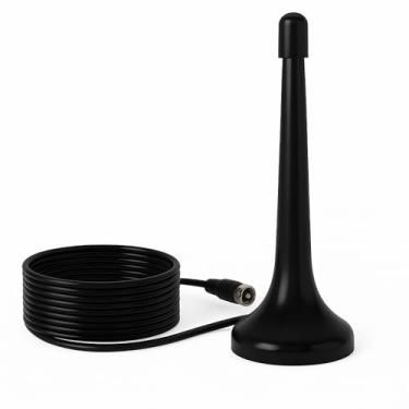 Imagem de Antena Digital Interna com Base Magnética e Cabo Coaxial 3m - Sinal UHF/VHF