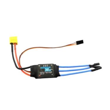 Imagem de Colaxi Controlador de velocidade elétrica, motor sem escova, peça de reposição, helicóptero rc, esc sem escova para hobby, modelo de avião de brinquedo, 30a Banana Xt60