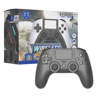 Imagem de Controle Sem Fio Para Playstation 4 E Computador Bluetooth Wireless 2 Teclas Progamáveis Preto