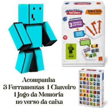 Imagem de Boneco Problems 15cm Gamer Skin Com 3 Ferramentas E 1 Chaveiro Algazar