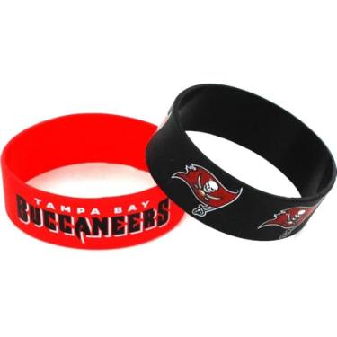 Imagem de Aminco Bracelete largo NFL Tampa Bay Buccaneers, pacote com 2