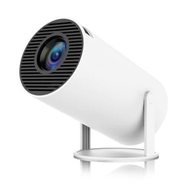 Imagem de Mini projetor portátil HY300, suporta 4K 1080p com WIFI6 5G sem fio 5.0 Bluetooth Android 11, rotação de 180°, correção trapezoidal automática, projetor de vídeo de tela de 35 a 130 polegadas