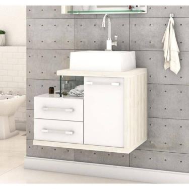 Imagem de Gabinete Armario P-banheiro (balcao C-cuba Q355) Legno 650 Branco Chess C-snow