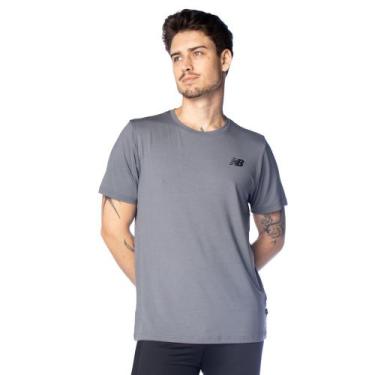 Imagem de Camiseta Masculina New Balance Active Logo NB Dry Grafite, Grafite, GG