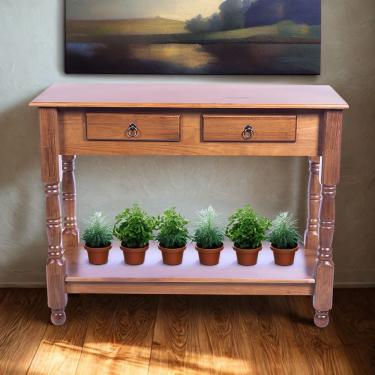 Imagem de Aparador Para Sala Rústico Com 2 Gavetas 1 Prateleira Pés Torneados - Imbuia Glazer