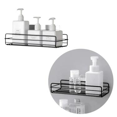 Imagem de Prateleira Organizador Multiuso Parede Cozinha Banheiro Box Porta Shampoo Temperos Sem Furo Adesivo