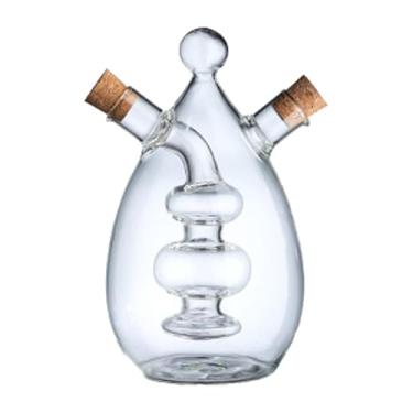 Imagem de AFXGUSD Dispensador de óleo 2 em 1, Jarra de óleo, Decantador, à Prova de Vazamento, Garrafa de óleo de Vidro Portátil para Salada, Cozinha, Molho, Churrasco,