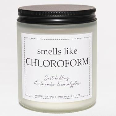 Imagem de Cheiro de vela de clorofórmio, presentes de crime real para mulheres, presente serial killer, produtos para viciados em crime, presentes para alívio de estresse para mulheres e homens - vela perfumada