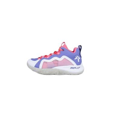 Imagem de RIP-IT Tênis feminino de vôlei Future Court, certificado VERT, Go Half Size Up, Branco/Roxo/Rosa, 35