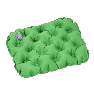 Imagem de KiBcsLic Almofada de assento inflável para estádio, almofada dobrável e respirável para cadeira de escritório, de assento de ar para pesca, avião, barco, praia, Verde